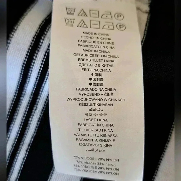 Michael Kors Short Sleeve Top Black and White Women's Size Medium - Picture 10 of 12